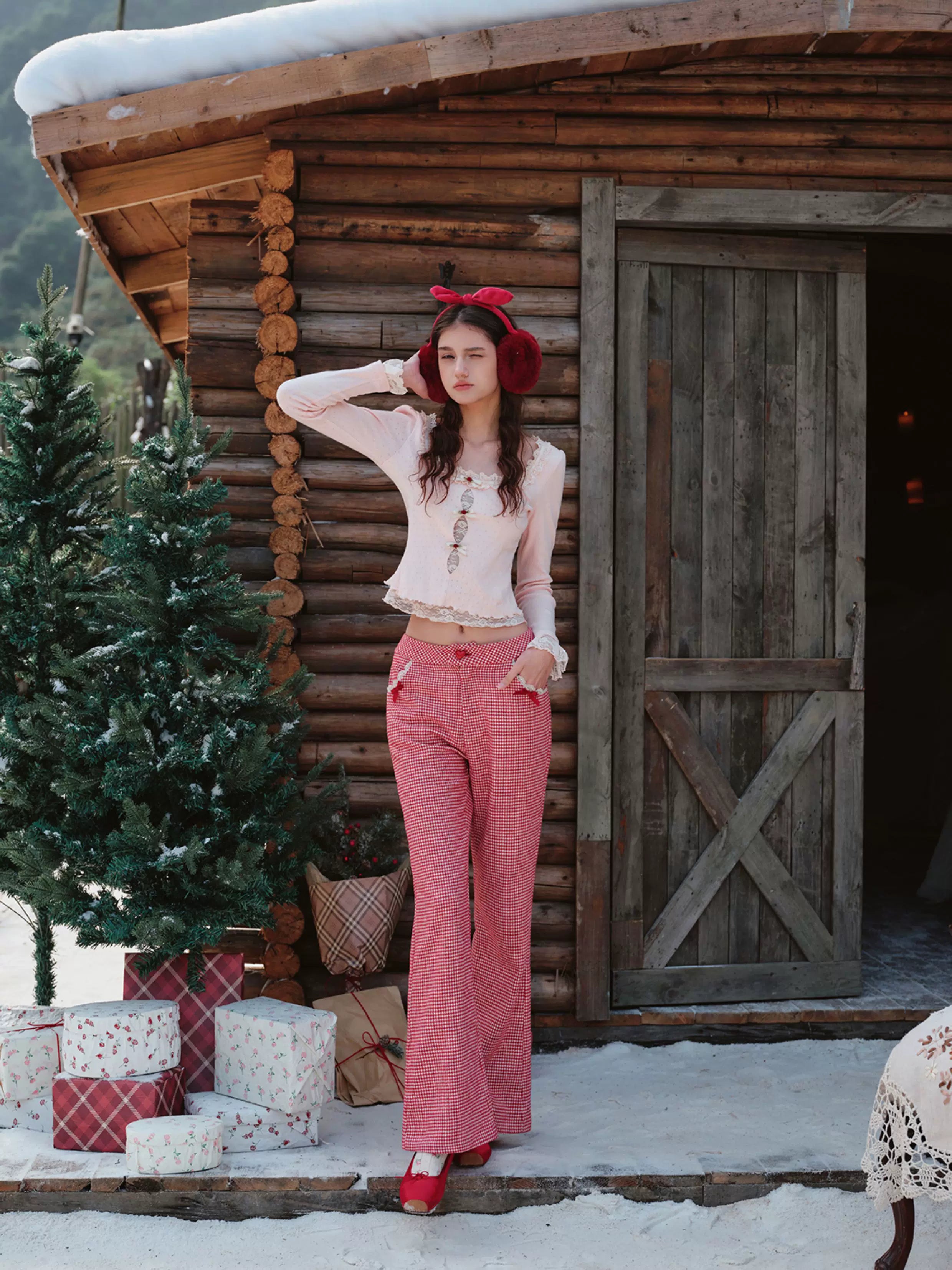 French Sweet Knit Long-Sleeve Base Crewneck