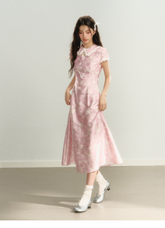 Pink Cheongsam Dress - CHINASQUAD