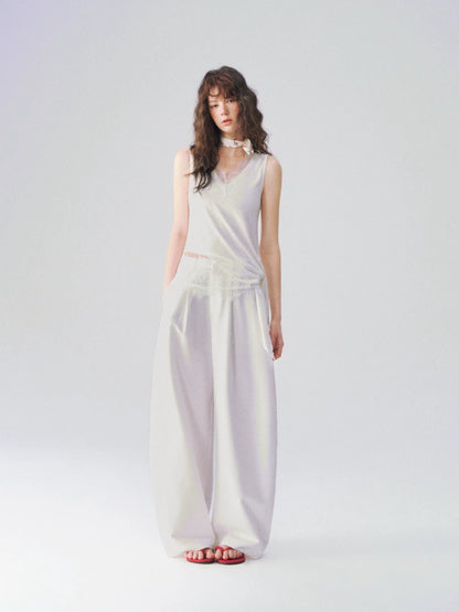 Relaxed Tailored Wide-Leg Trousers