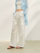 Hollow Embroidery Tie-up Casual Pants - CHINASQUAD