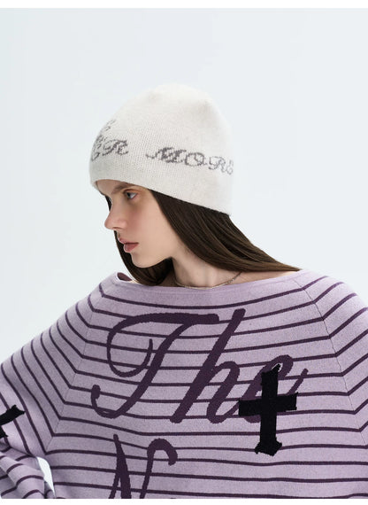 Retro Jacquard Knit Beanie