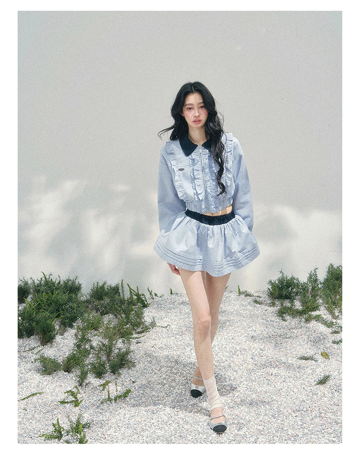 Preppy Check Cropped Set