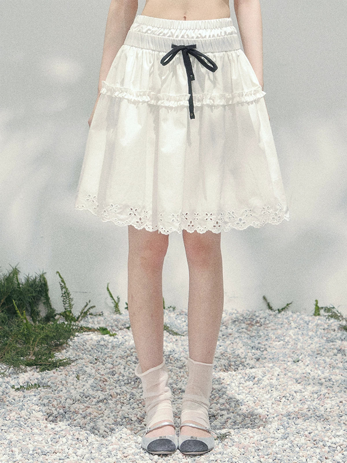 “Spring Meadow” Embroidered Bubble Skirt