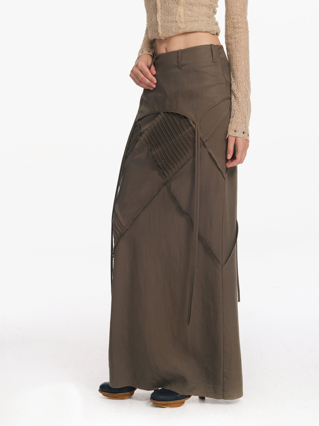 Retro Diamond Strap Low Waist Skirt