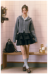 Gray Twist Knitted Zip-up Hoodie - CHINASQUAD