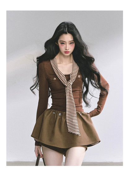 Striped Long-Sleeve Slim-Fit T-Shirt