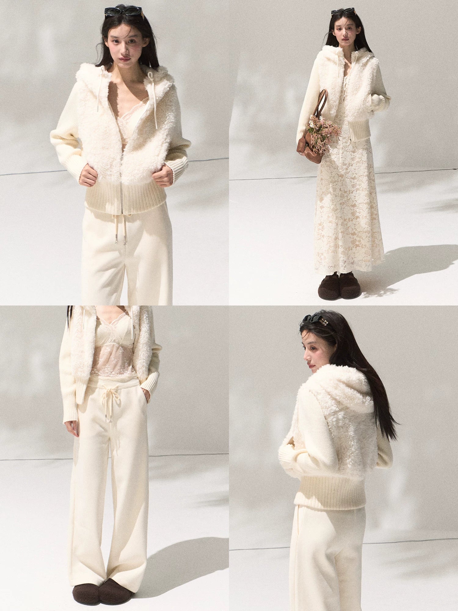 Knit Vest Jacket &amp; Straight-Leg Pants Set