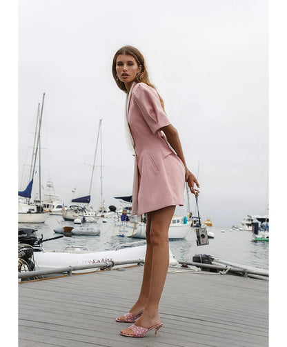Puff Sleeve Cut-Out Open-Back Dress