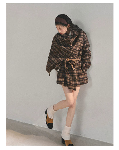 French British-Style Wool Coat