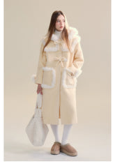 Cream Yellow Long Woolen Coat - CHINASQUAD