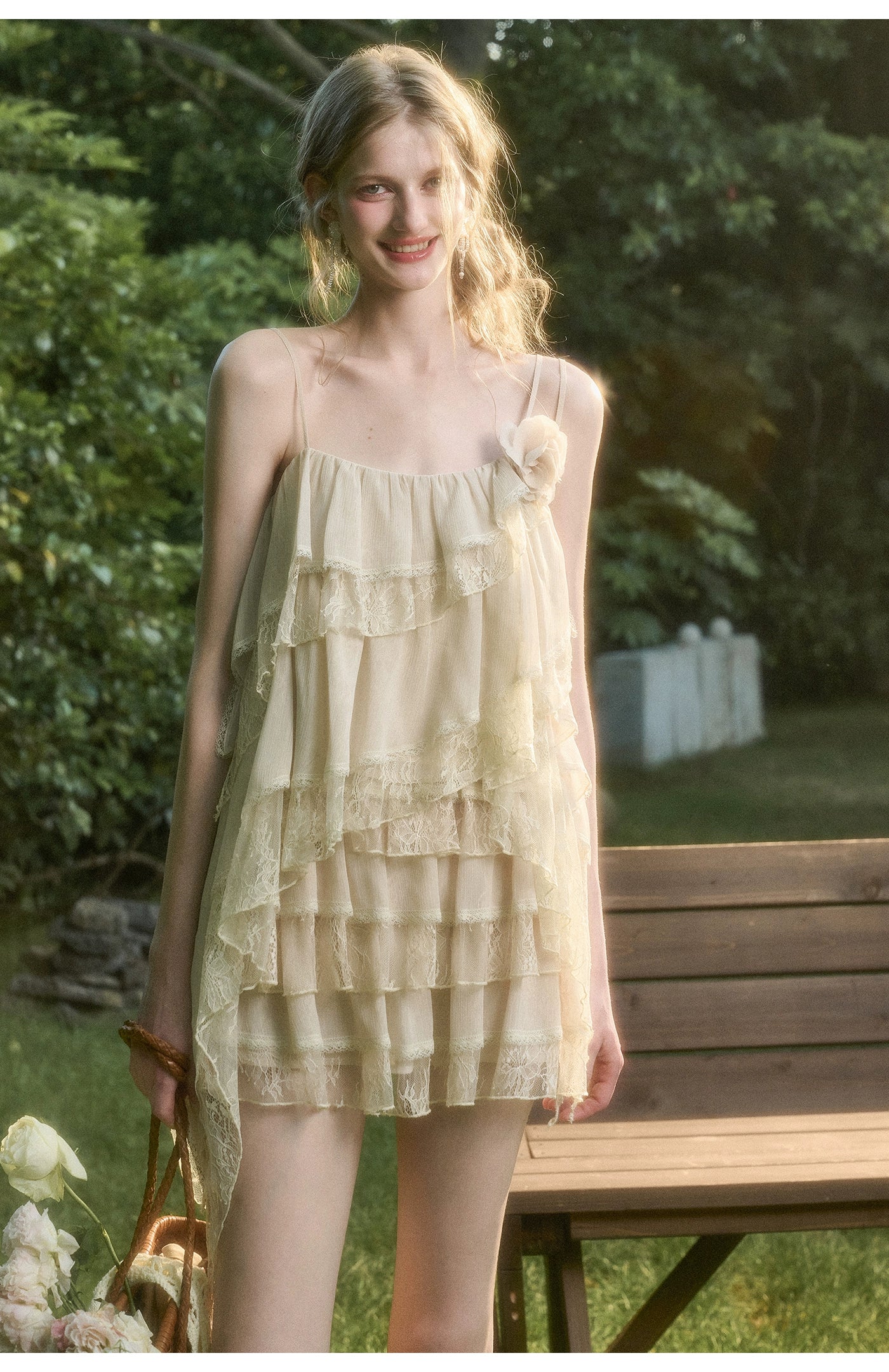 Soft Lace Fairy Tank Top &amp; Skirt Set
