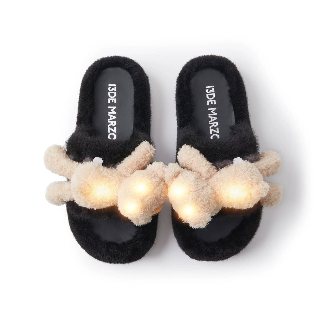Plush Glow Doll Slide Sandals