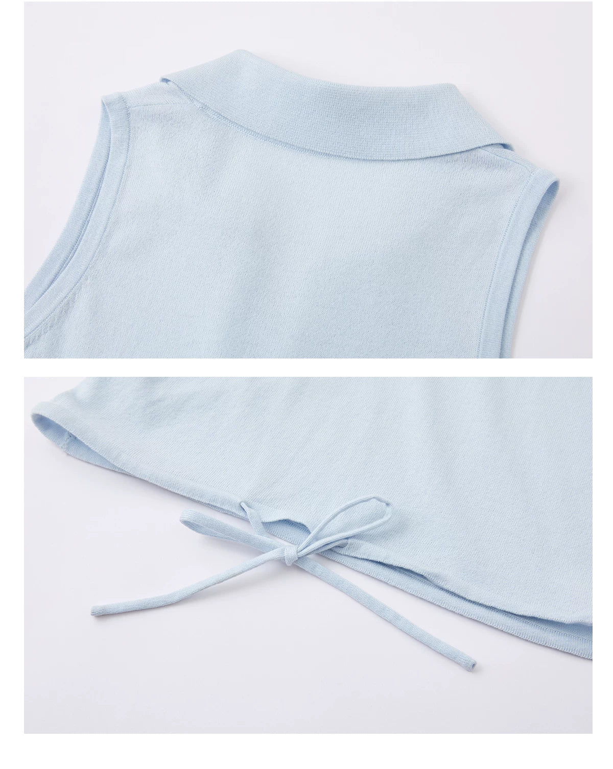 Twist-Knot Polo Neck Sleeveless Top