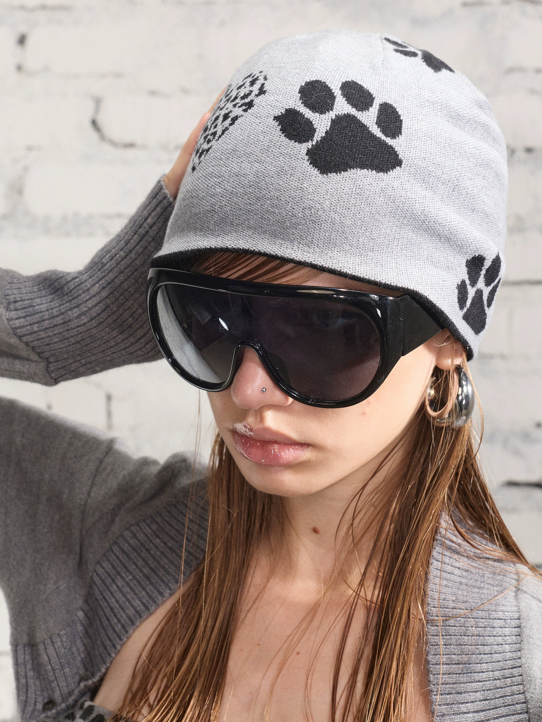 Dual-Tone Reversible Wool Knit Beanie