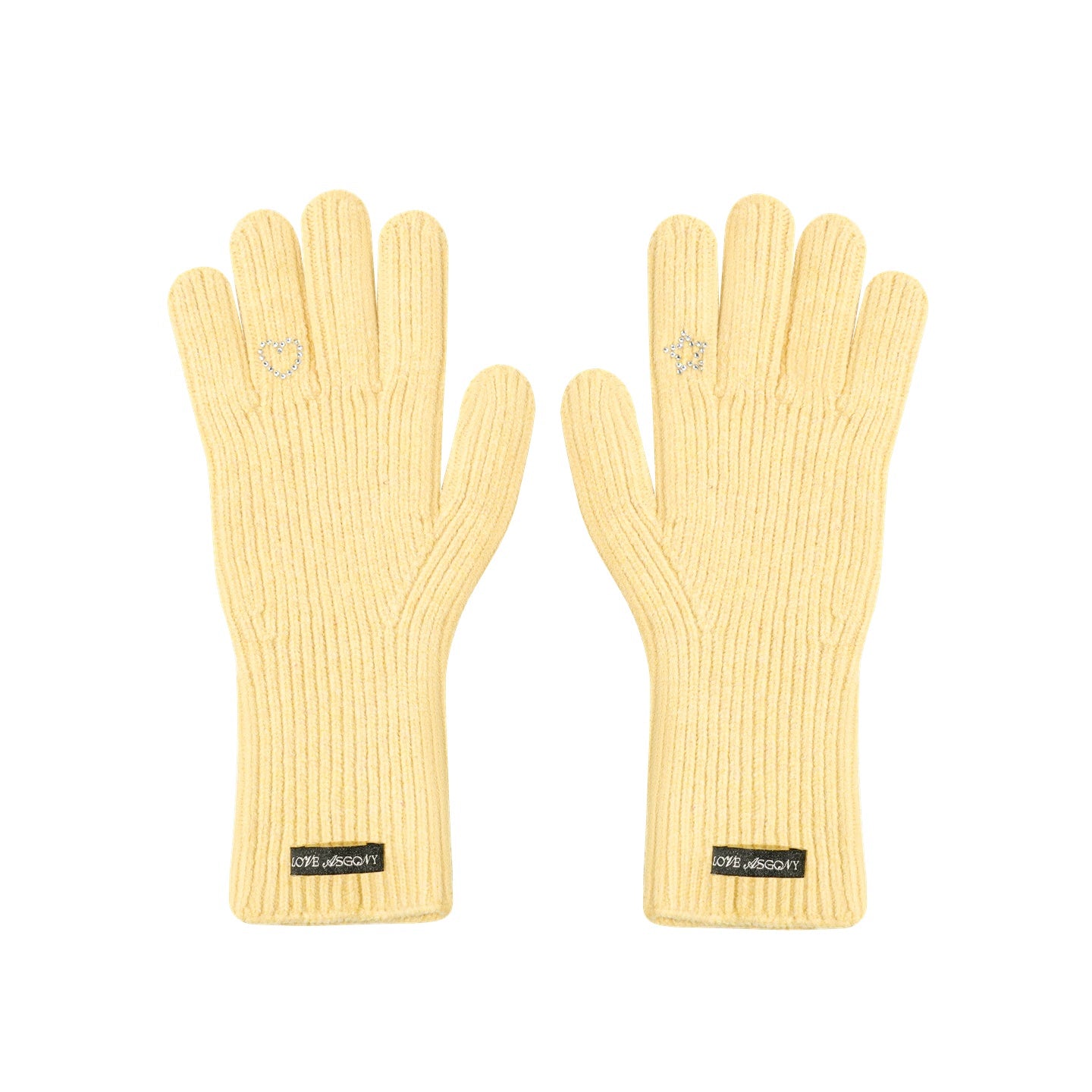 Winter Wool Knit Five-Finger Gloves