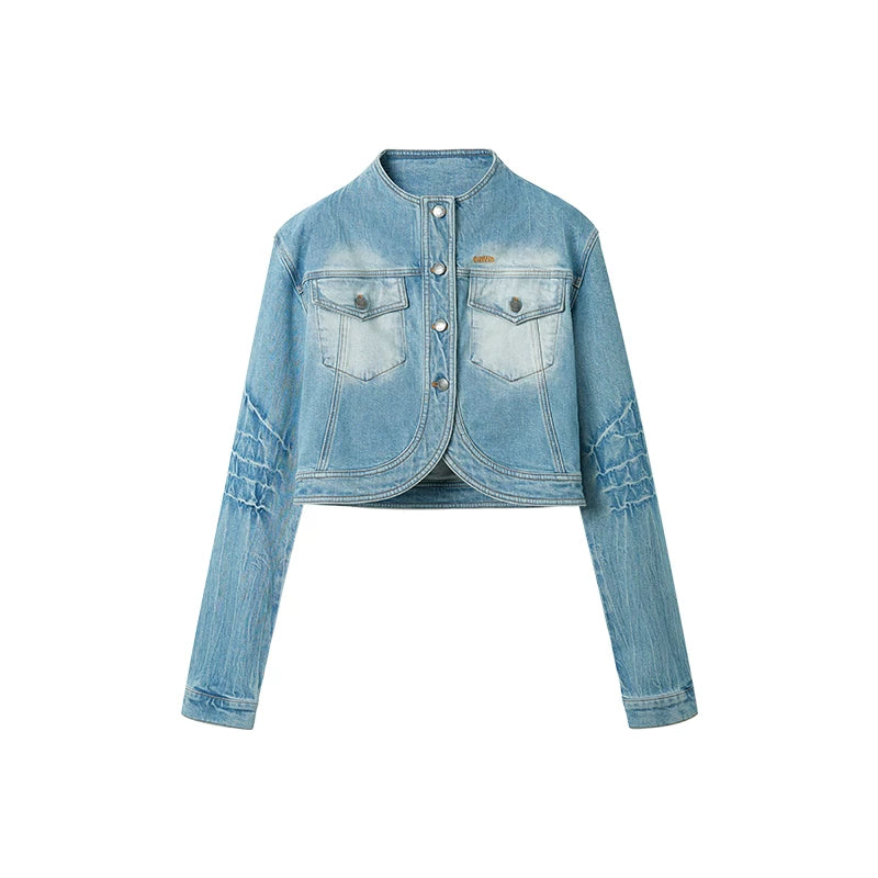 Washed Twill Denim Jacket