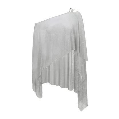 Silver Iridescent Thread Beach Cape