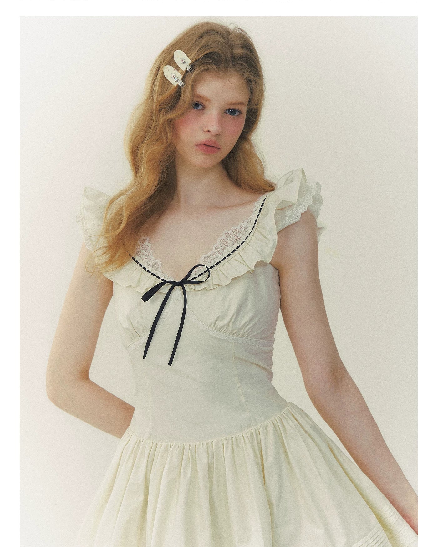 Seine Girl Ruffle Sleeve Dress