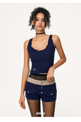 U-neck Cropped Tank Top - CHINASQUAD