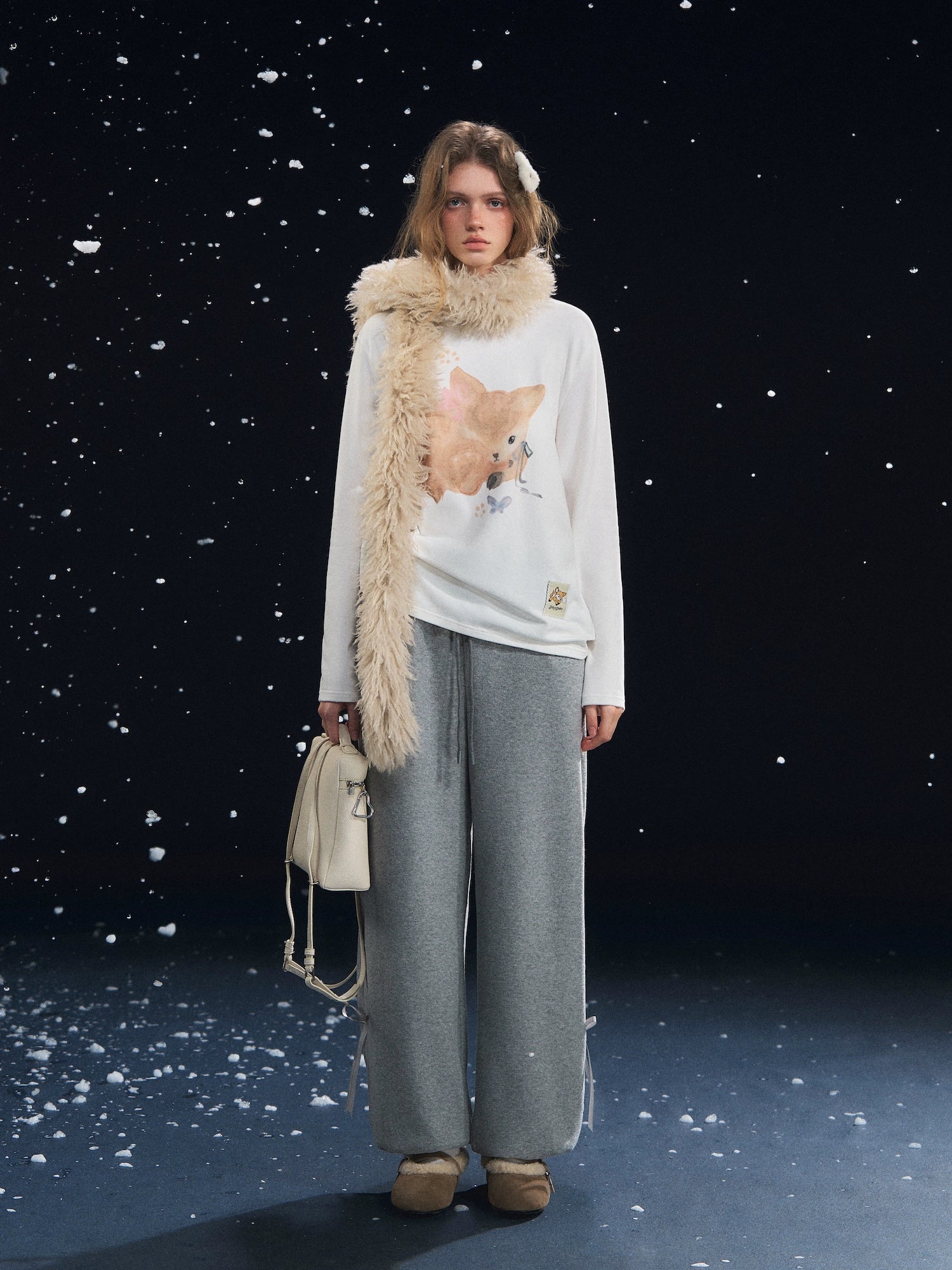 Velvety Jogger Lantern Pants