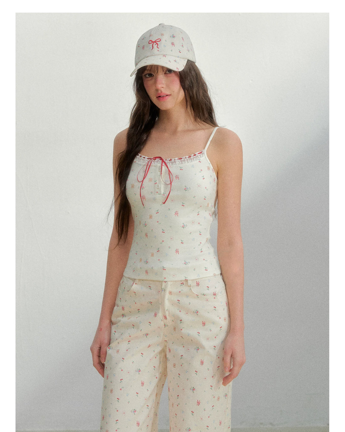 Sweet Oxygen Cotton Lace Trim Camisole