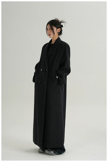 Extra-Long Tailored Wool Coat
