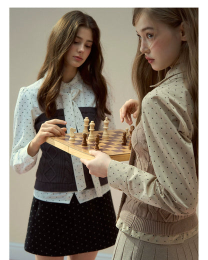 Polka Dot Preppy Shirt - CHINASQUAD