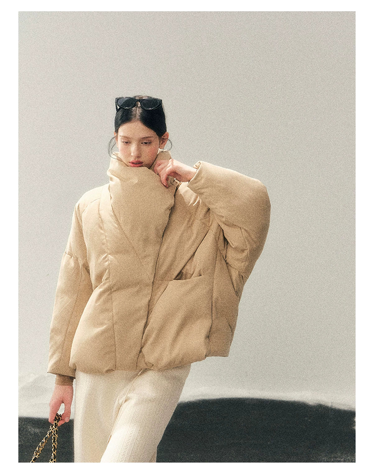 High Neck 90% Down Winter Puffer Jacket