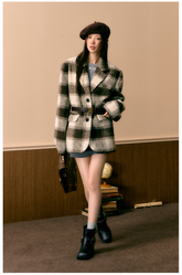 Short & Long Brown Plaid Coats - CHINASQUAD