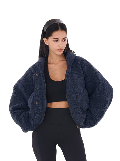 Double-Layer Fleece Oversized Jacket