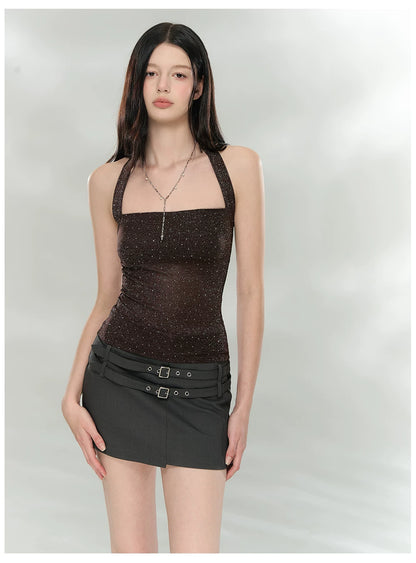 Asymmetric Tailored Mini Skirt