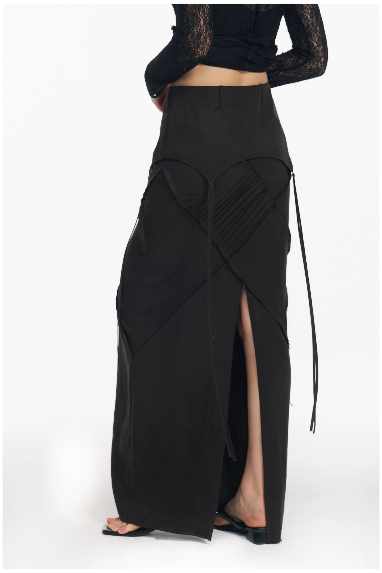 Retro Diamond Strap Low Waist Skirt