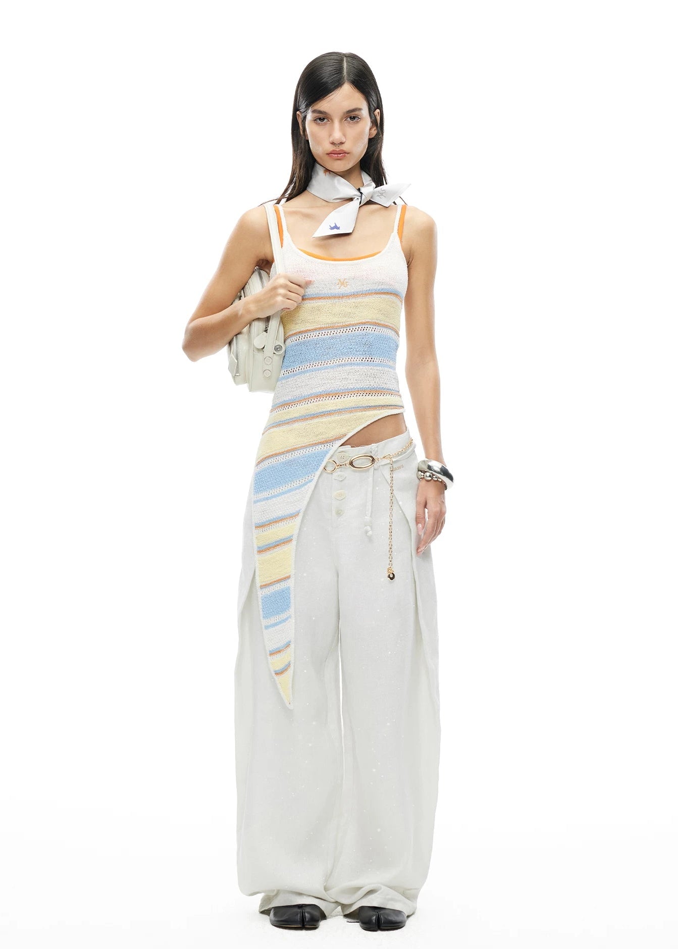 Marfi Striped Spliced Camisole