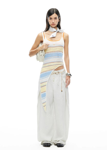 Marfi Striped Spliced Camisole