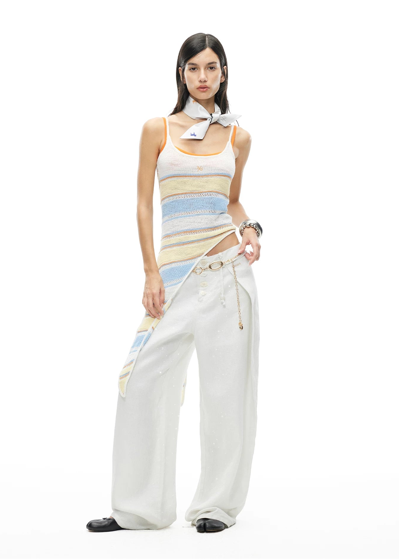 Marfi Striped Spliced Camisole