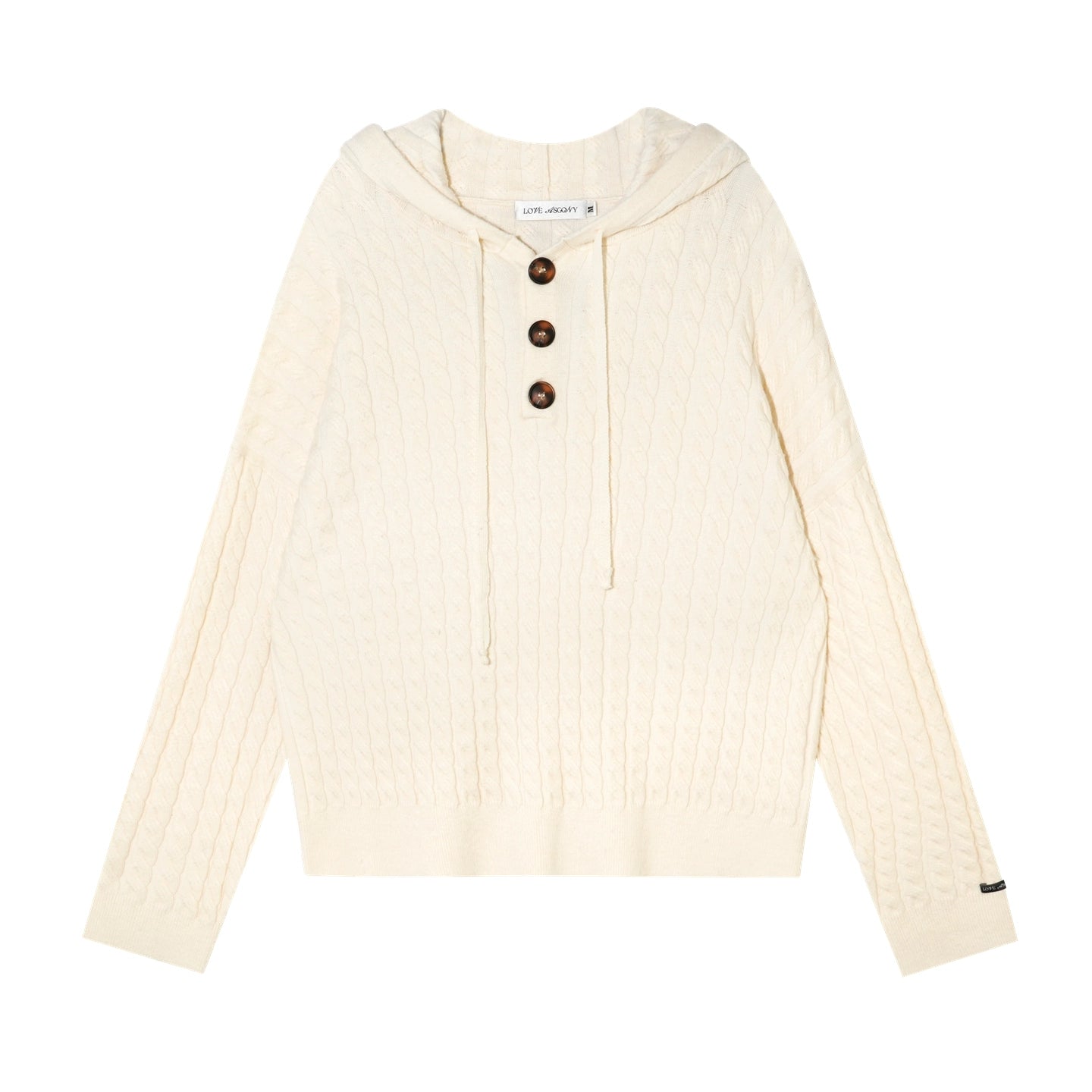 Wool Blend Cable-Knit Hoodie &amp; Wide-Leg Pants Set