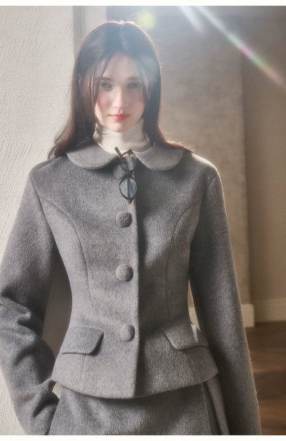 Cosagach Woolen Chic Jacket &amp; Shorts Set