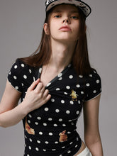Cats & Dogs Love Polka Dot Print T-Shirt - CHINASQUAD