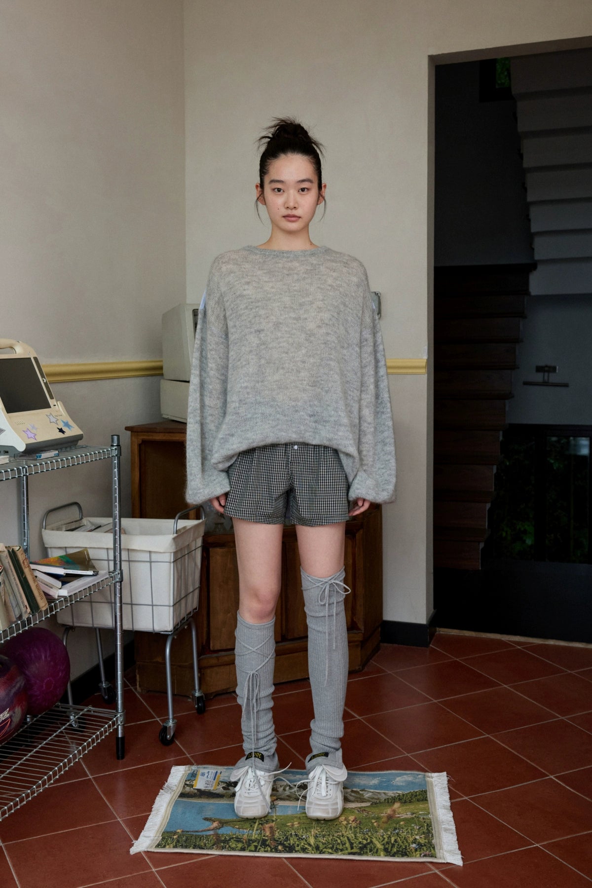 Mohair Panel Knit Sweater