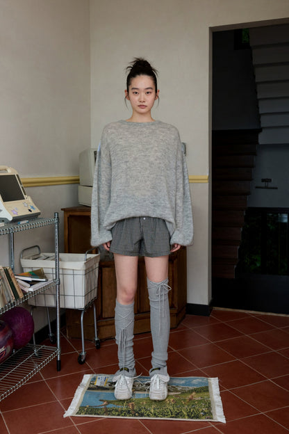 Mohair Panel Knit Sweater