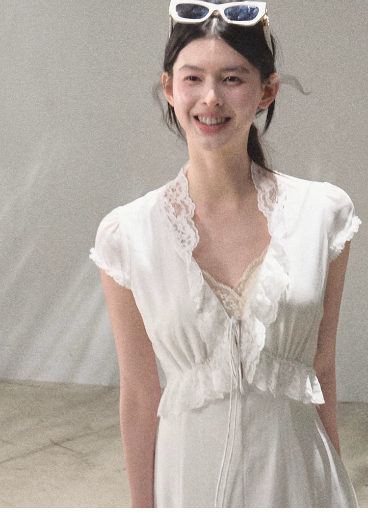 Lyocell Linen Tie-Waist Dress
