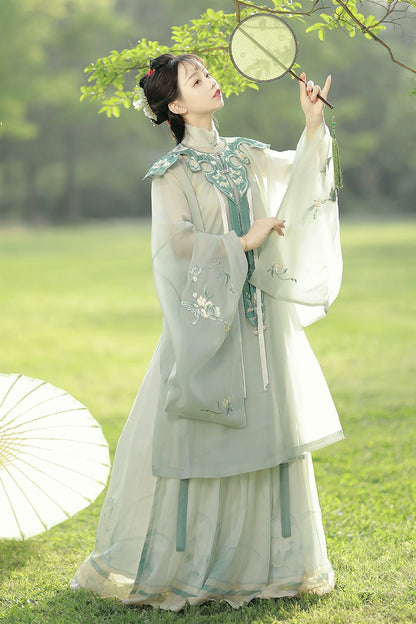 &quot;不染&quot;Ming-Dynasty Hanfu Set - CHINASQUAD