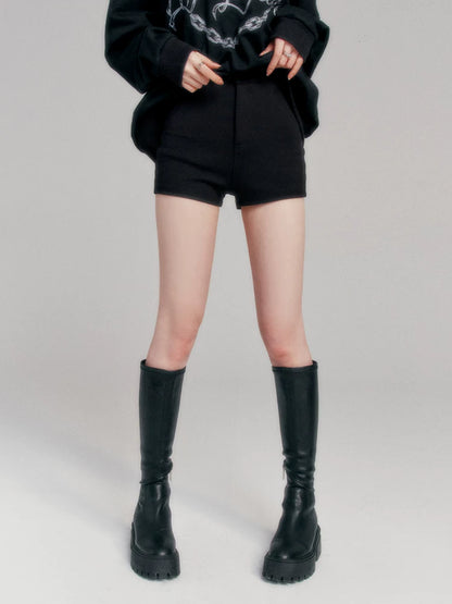 High-Waist Stretch Safety Shorts