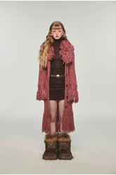 Tassel Knitted Maxi Overcoat - CHINASQUAD