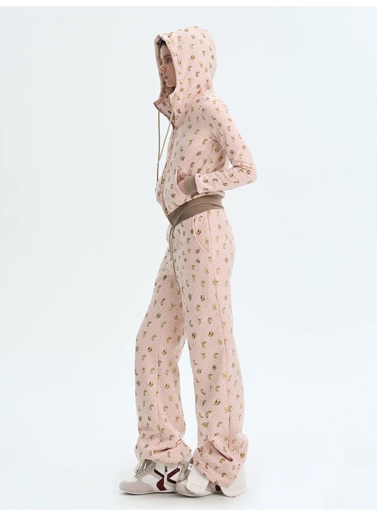 Printed Cotton Sweatshirt &amp; Jogger Set