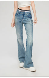 2-in-1 Flared Jeans - CHINASQUAD