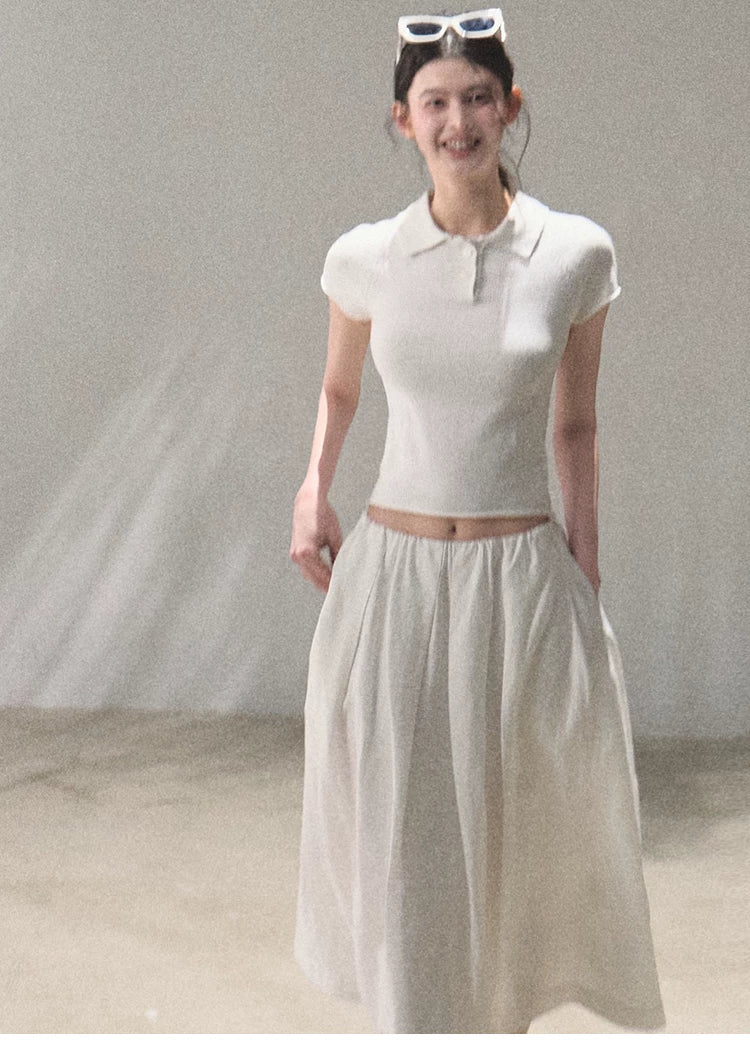 Journey Linen Polo Knit T-Shirt
