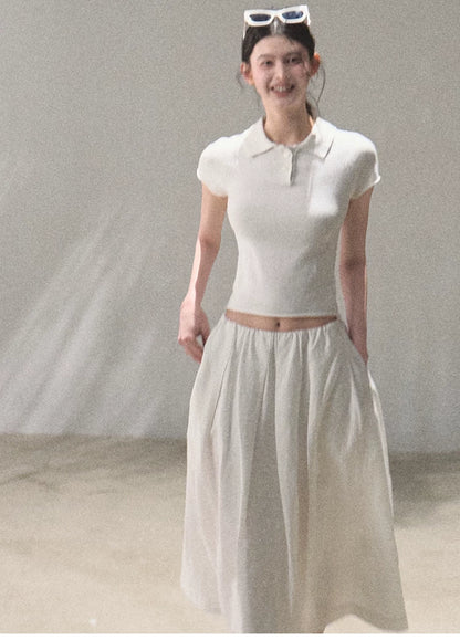 Journey Linen Polo Knit T-Shirt
