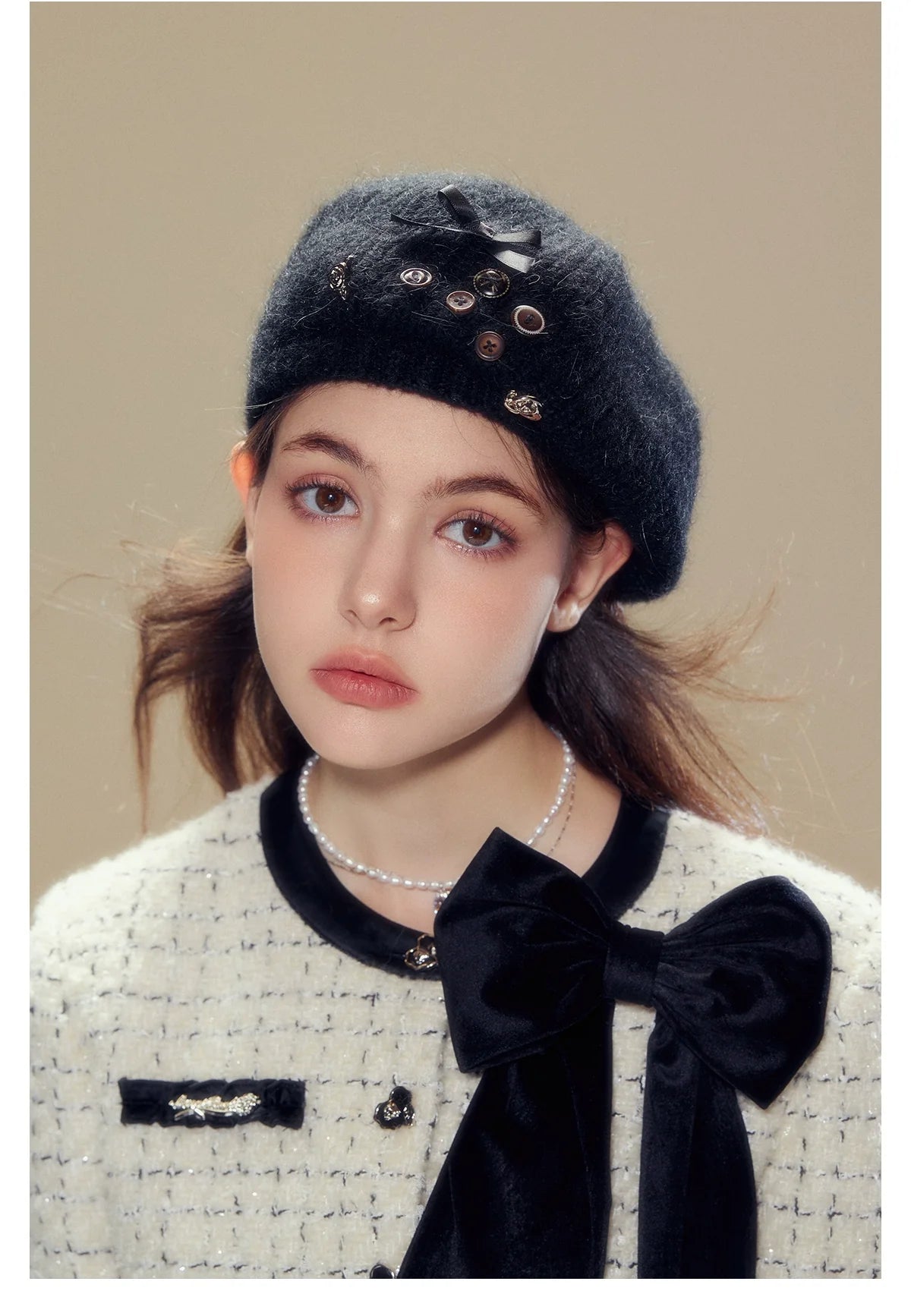 (Final Sale) Wool Knit Beret - CHINASQUAD