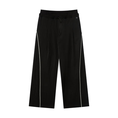 Cooling Lyocell Double-Waistband Wide-Leg Pants